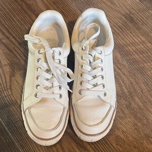 Vince Camino White Leather Sneakers, Size 9